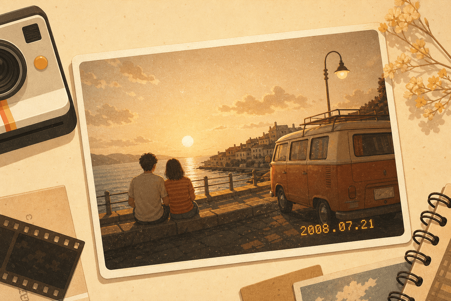 Adding a classic date stamp in CCD Diary: Vintage Camera