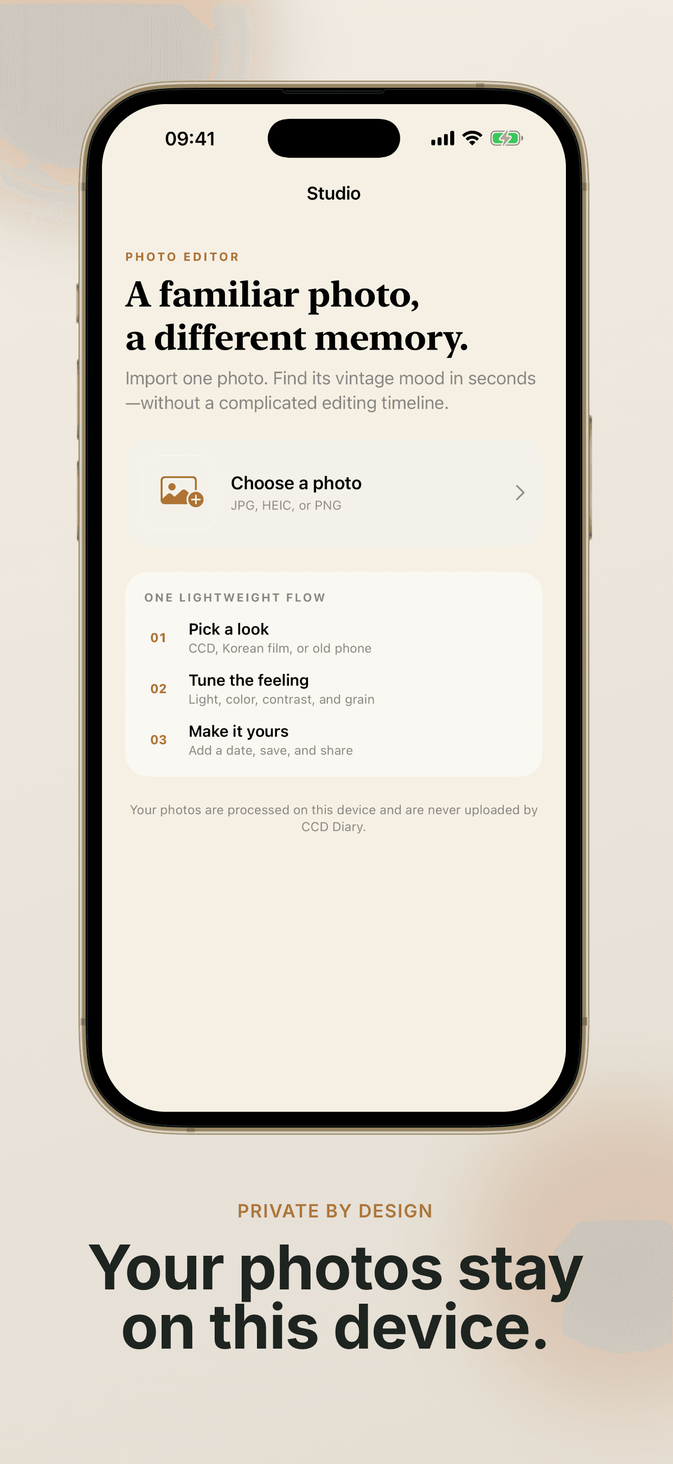 CCD Diary: Vintage Camera app screenshot